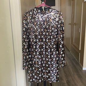 Sequin long sleeve dress